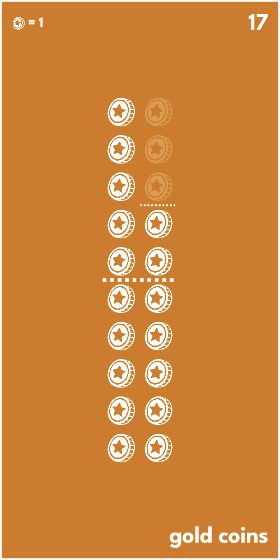 17 gold coins