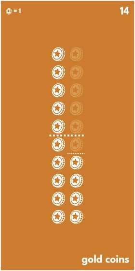 14 gold coins