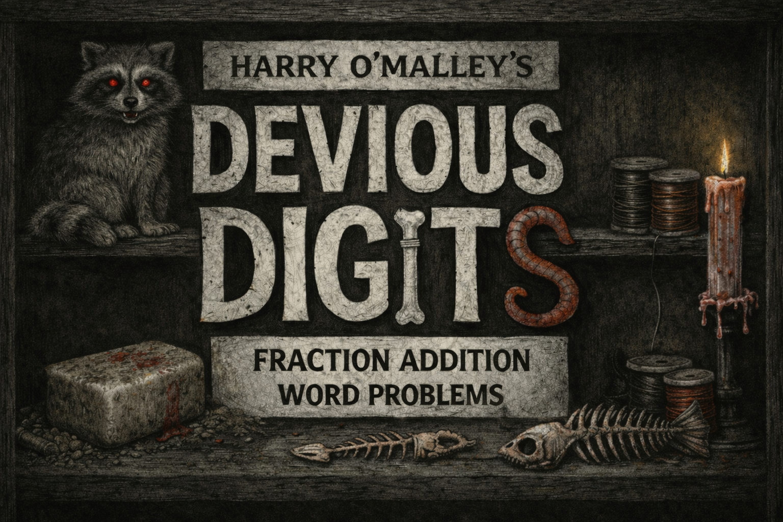 Devious Digits - Fraction Addition Word Problems artwork